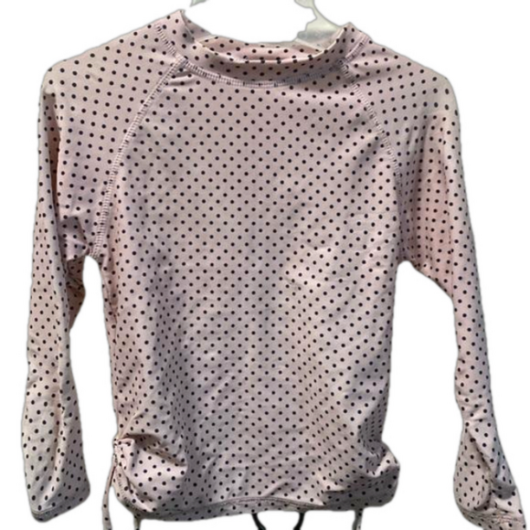 Other - Long sleeved rash guard 4T pink with black polka dots